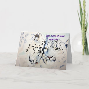 SNOW LEOPARDS ANNIVERSARY CARD
