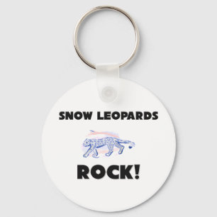 Snow Leopards Rock Keychain