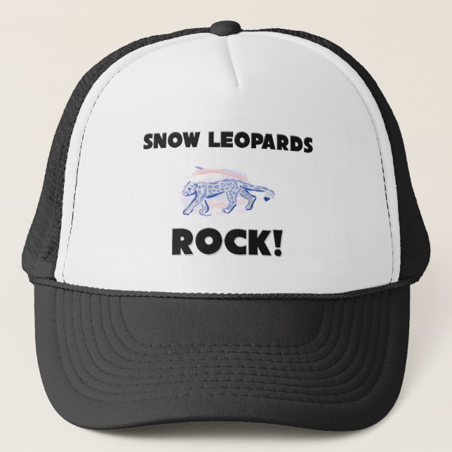Snow Leopards Rock Trucker Hat (Front)