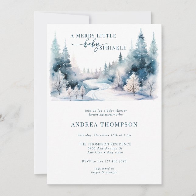 Snow Love | Winter Baby Shower Invitation (Front)