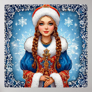 Snow Maiden Winter Wall Decor For Cozy Bedroom