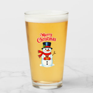 Snow man hat Christmas hat Glass
