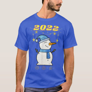Snow Man Hello Newyear 2022 Goodbye 2021 Happy New T-Shirt