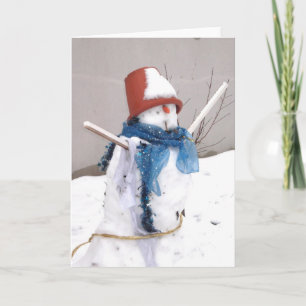Snow man holiday card
