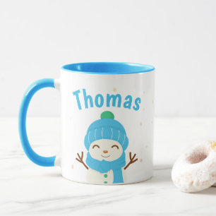 Snow Man Personalize Christmas Coffee Mug