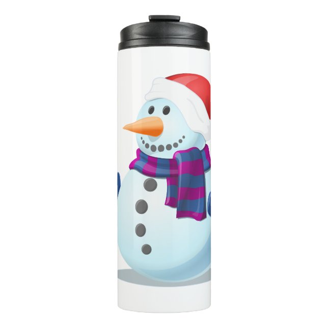 snow man thermal tumbler (Front)