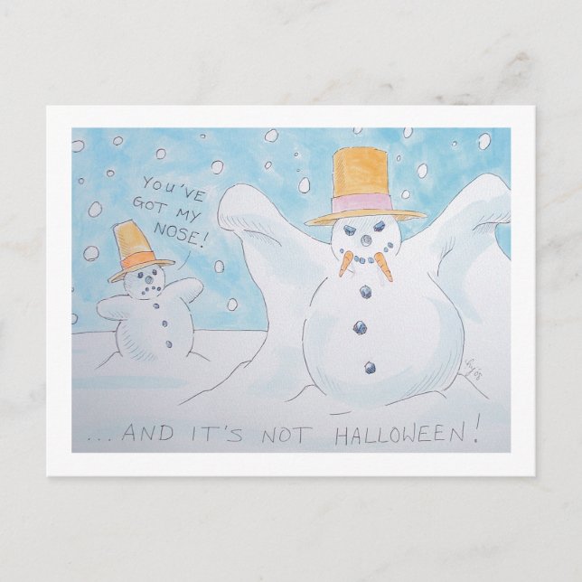 Snow man vampire postcard (Front)