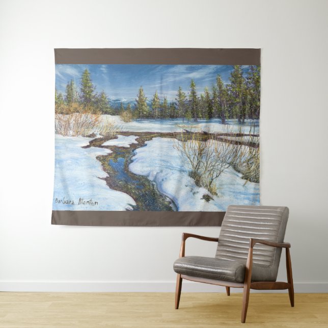 "Snow Melt" Tapestry (In Situ (Horizontal))