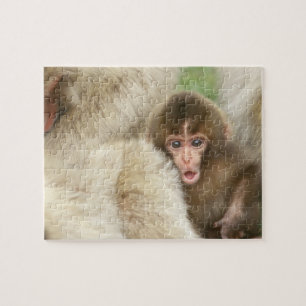 Snow Monkey Baby, Jigokudani, Nagano, Japan Jigsaw Puzzle