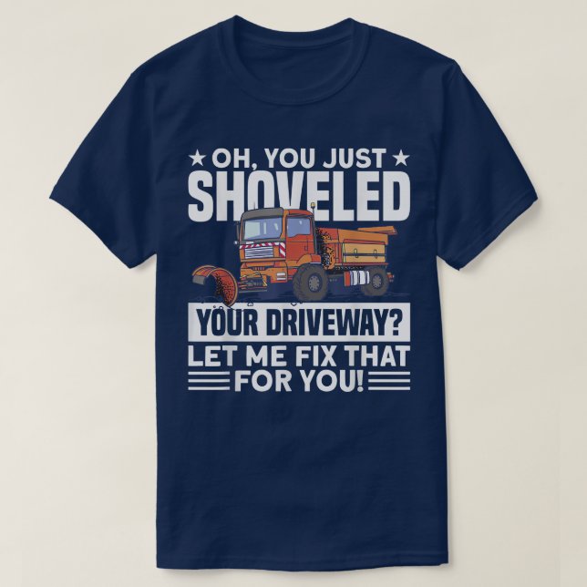 Snow Motif for Snow Plow Driver 740 T-Shirt (Design Front)