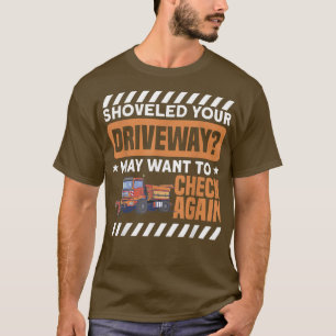 Snow Motif for Snow Plow Driver T-Shirt