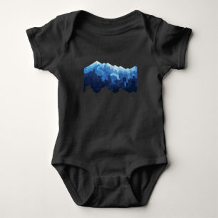 Snow mountain baby bodysuit