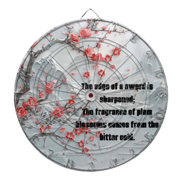 Snow mountain plum blossom painting dartboard (Front)