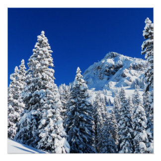 Snow mountain poster