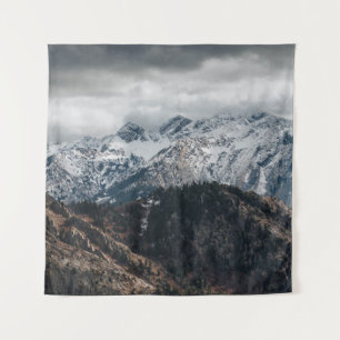 SNOW MOUNTAIN RANGE WALLPAPER TAPESTRY