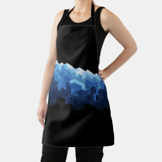 Snow mountain shower apron