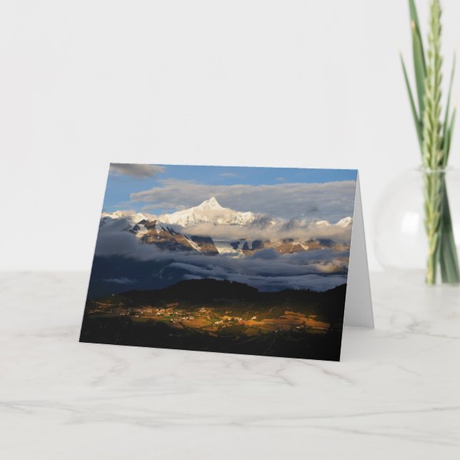 Snow Mountain Sunrise Card (Front)