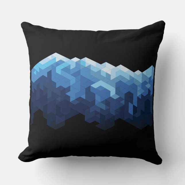 Snow mountain throw pillow (Front)