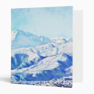 Snow Mountains Nature Art Binder Notebook