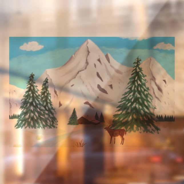 Snow Mountains Window Cling (Sheet 2)