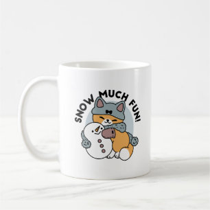 Snow Much Fun Cat Winter Holiday Design Coffee Mug