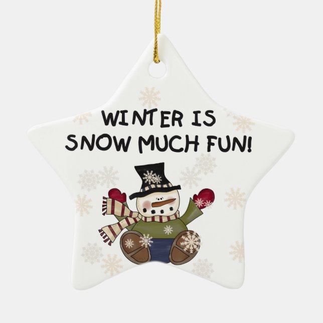 Snow Much Fun  Keepsake Ornament (Front)