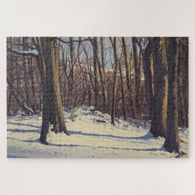 Snow Nature Scene Colourful Shadows  Jigsaw Puzzle (Horizontal)