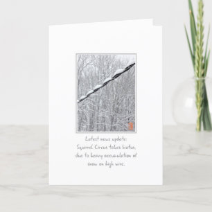 Snow on Cables Winter Greeting Card