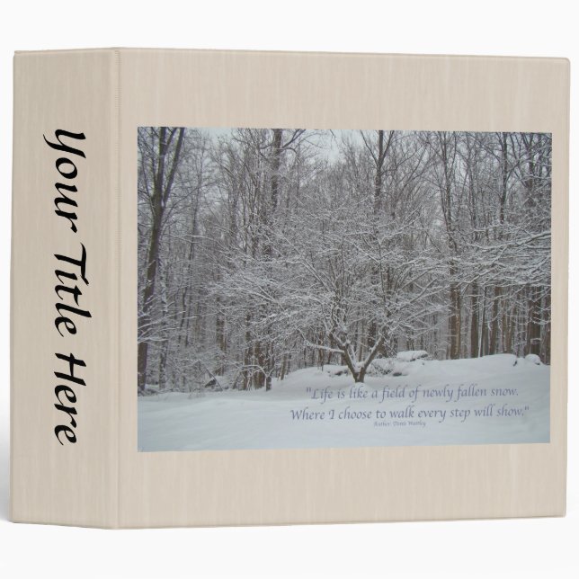 Snow on Dogwood Tree Binder (Front/Spine)