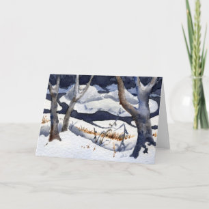 "Snow on Elk River" Country Road Greeting Card