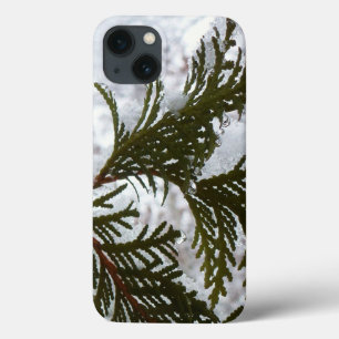 Snow on Evergreen Branches iPhone 13 Case