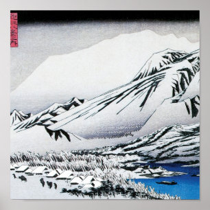Snow on Mount Hira, Japan. Circa 1834-35 Poster