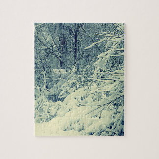 SNOW ON THE BRANCHES JIGSAW PUZZLE