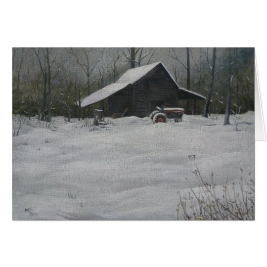 Snow on the Smokehouse Card