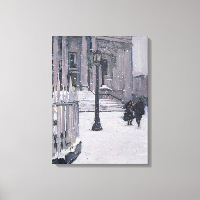 Snow outside St. Paul's 2009 Canvas Print (Front)