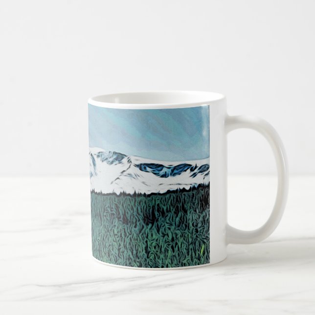 Snow Over Cairngorms Scotland Mug (Right)