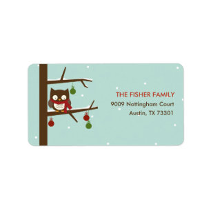 Snow Owl Address Label