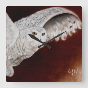 Snow Owl Clock