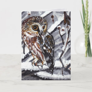 Snow Owl Greeting Card