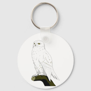 Snow Owl Keychain