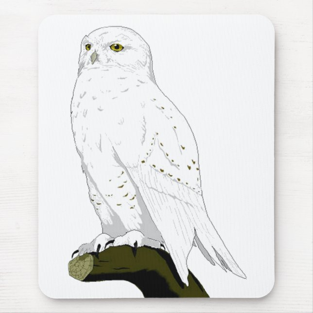 Snow Owl Mouse Pad (Front)