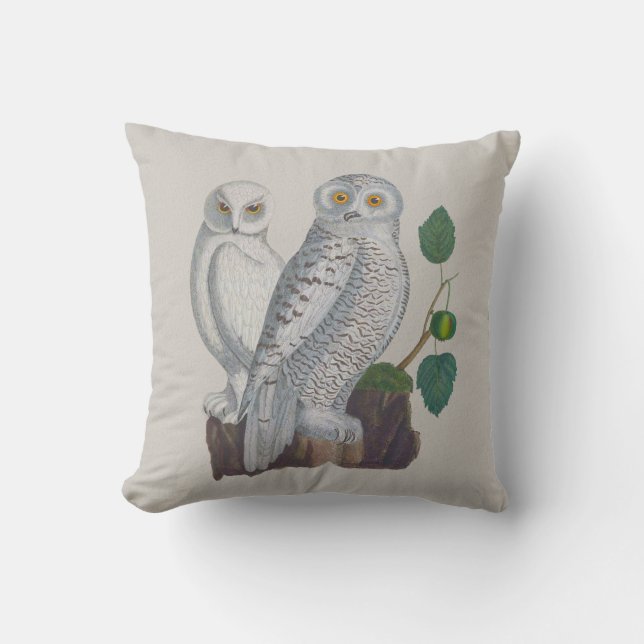 Snow Owls Arctic Conservation Outdoor Pillow 16x16 (Front)