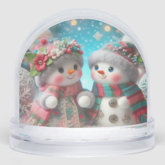  Snow people/Old Fashioned Christmas Snow Globe