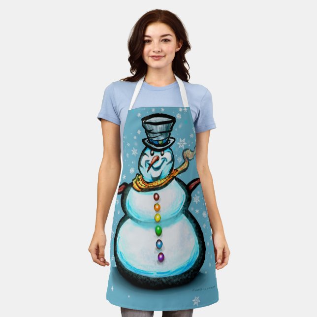 Snow Person Apron (Worn)