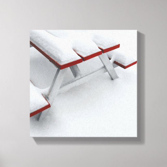 snow picnic canvas print (Front)