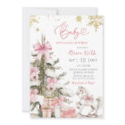 Snow Pink Girl Winter Baby Shower