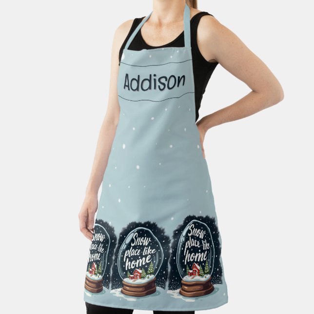 Snow Place Like Home Holiday Quote Apron (Insitu)