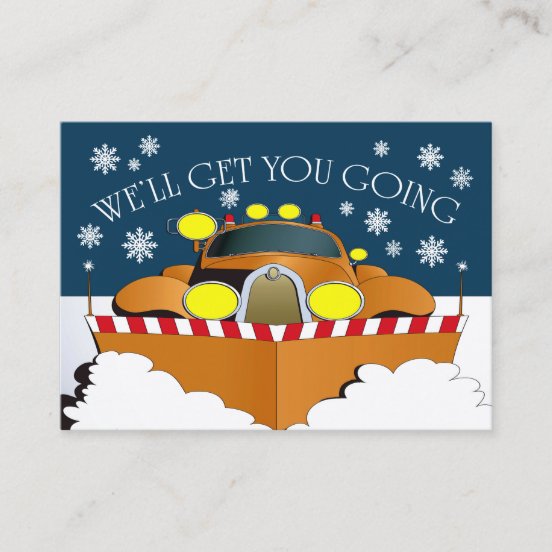 Snow Plow Business Cards & Profile Cards Zazzle CA