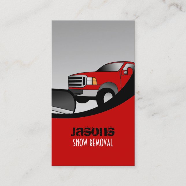 Snow plow Business Cards (Front)