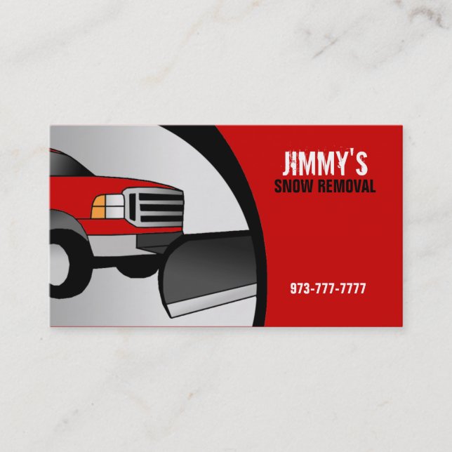Snow Plow Business Cards (Front)
